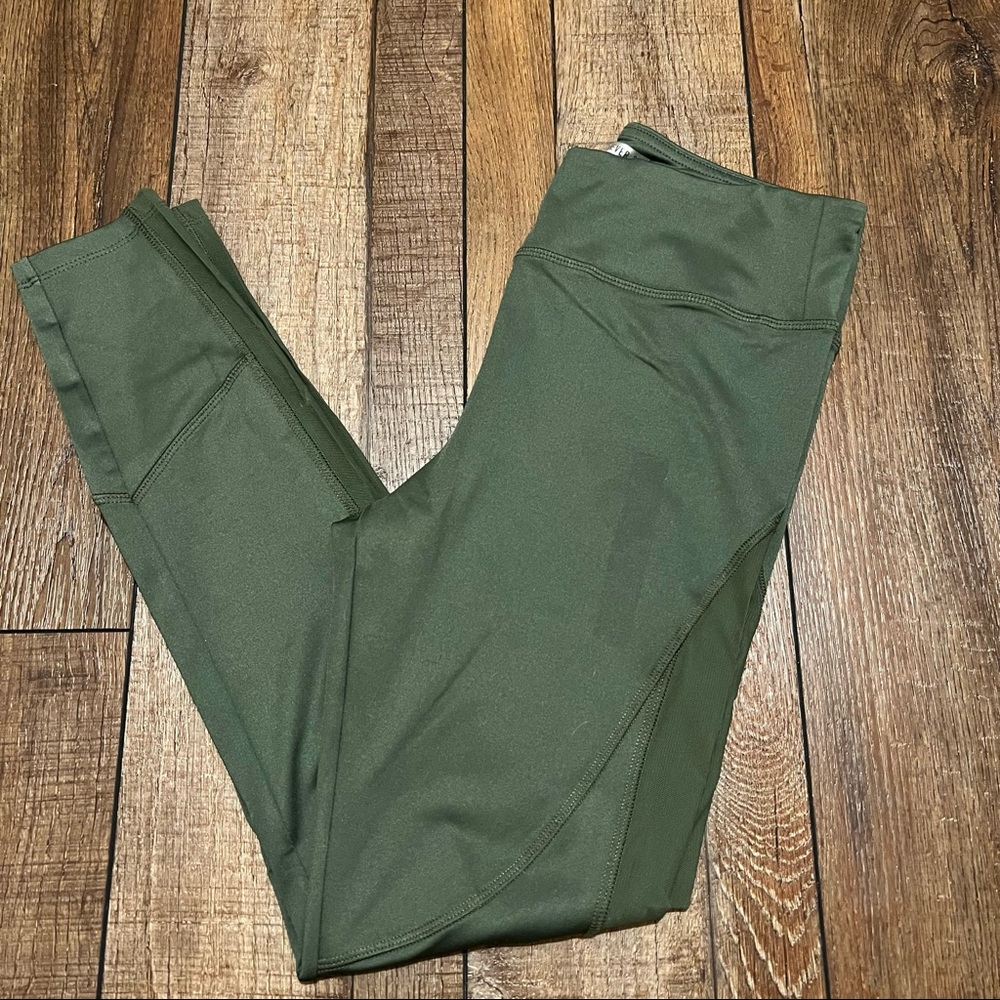 NWOT Forever 21 Olive Green Mesh Leggings